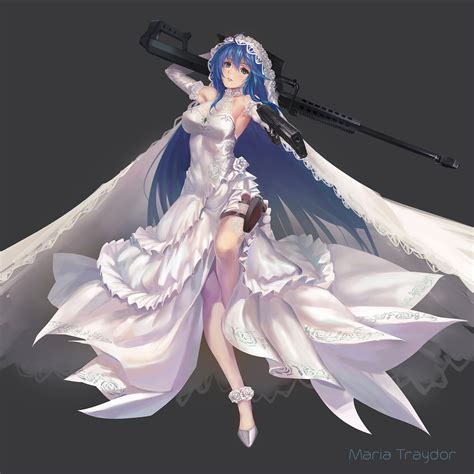 Safebooru 1girl Ahoge Arm Up Armpits Bangs Bare Shoulders Blue Eyes Blue Hair Breasts Bridal