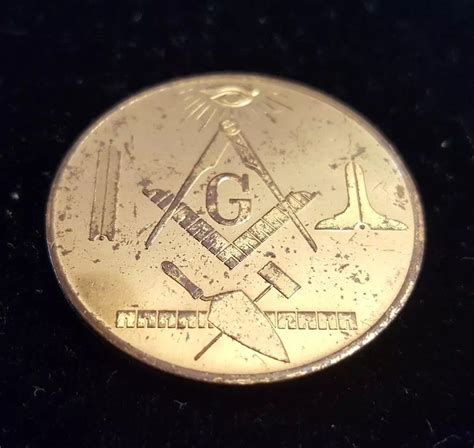 1900 1950 Masonic Made A Mason 36mm Diameter Token Coin Masonic