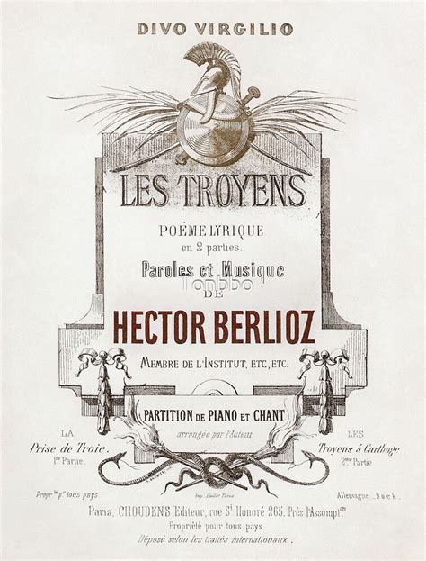 "Les Troyens by Hector Berlioz (Score Cover)" by Tonbbo | Redbubble