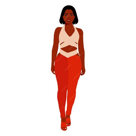 Premium Vector Modern Black Woman In Elegant Art Style Vector