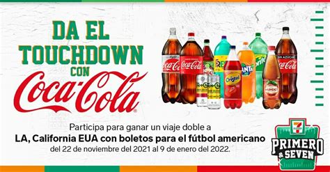 Promoción Coca Cola 7 Eleven Da el Touchdown Gana viaje a un partido