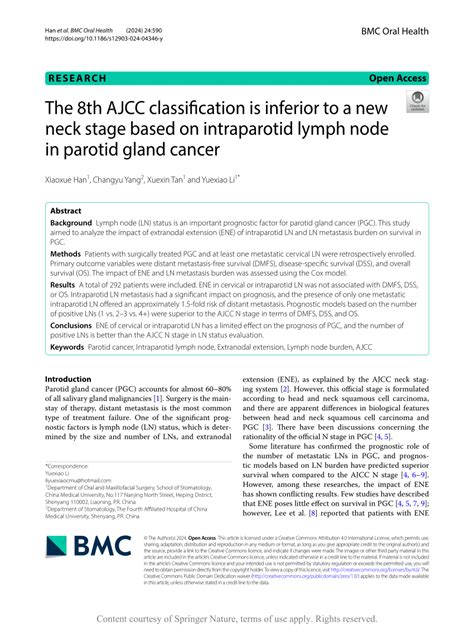 Pdf The Th Ajcc Classification Is Inferior To A New Neck Stage Based