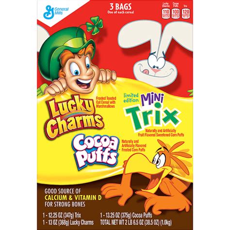 Lucky Charms Cocoa Puffs Trix Cereal Variety Pack 3 Ct Shop