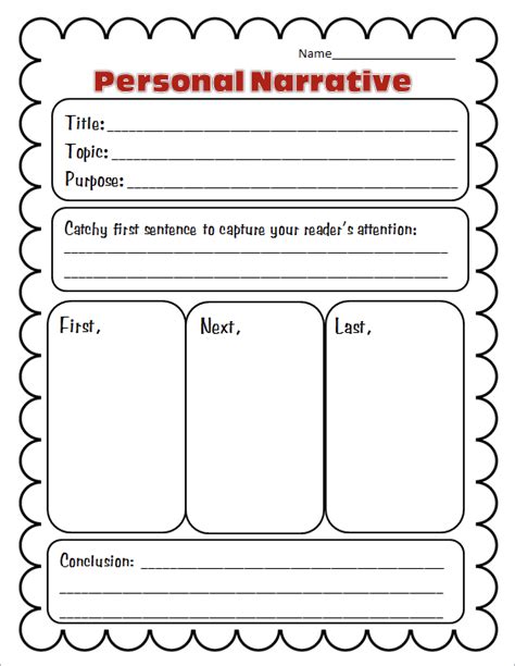 Graphic Organizer For Narrative Writing Pdf