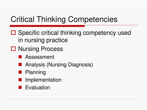 PPT Critical Thinking In Nursing PowerPoint Presentation Free