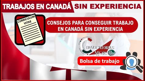 Trabajos en Canadá sin experiencia 2022 2023 Convocatorias laborales