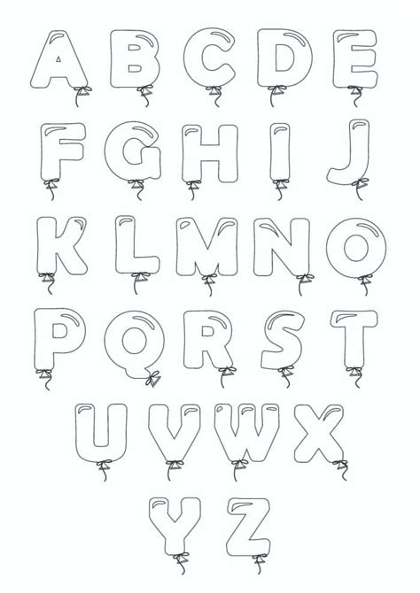 Printable Bubble Letters Balloon Letters Set Bubble Letter Fonts