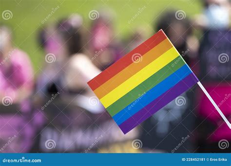 LGBT Pride Rainbow Flag As A Symbol Of Lesbian Gay Bisexual