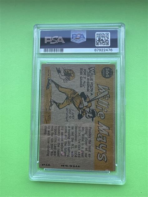 Topps Willie Mays San Francisco Giants All Star Hof Psa Ex