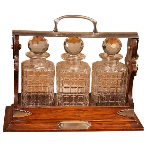 19th Century English Tantalus Decanters Stamped By Makers At 1stdibs Tantalus For Sale