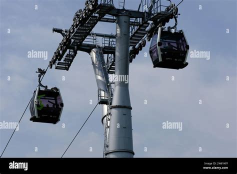 Berlin Germany Gardens Of The World Mountain Cable Car Stock Photo