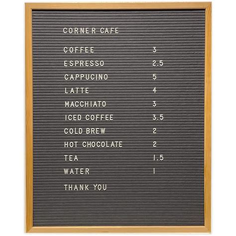 Buy Extra Large Letter Board 24x30 By Majestick Goods Gray Felt Menu