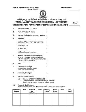 Fillable Online Coe Post Application Form Fax Email Print Pdffiller