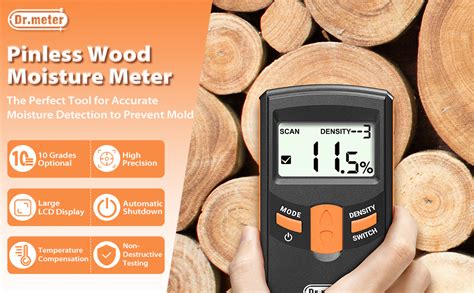 Dr Meter Pinless Wood Moisture Meter Upgraded Version Inductive