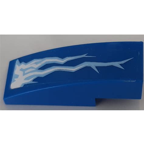 LEGO Blue Slope 1 X 3 Curved With Lightning Flashes Right Sticker