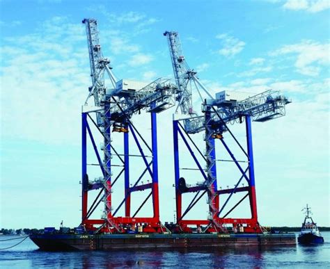 Liebherr Sts Cranes En Route To Fenix Container Terminal Container