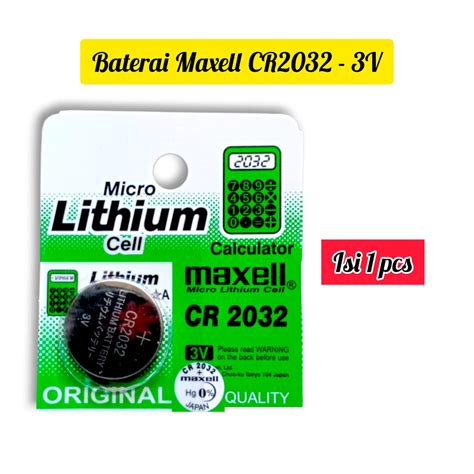 Baterai Maxell Cr Pcs Micro Lithium Cell V Baterai Untuk