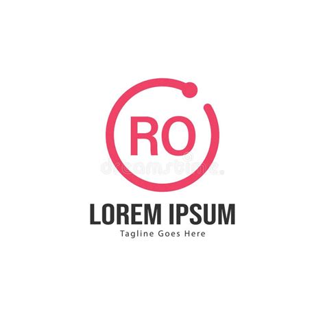 Initial Ro Logo Template With Modern Frame Minimalist Ro Letter Logo