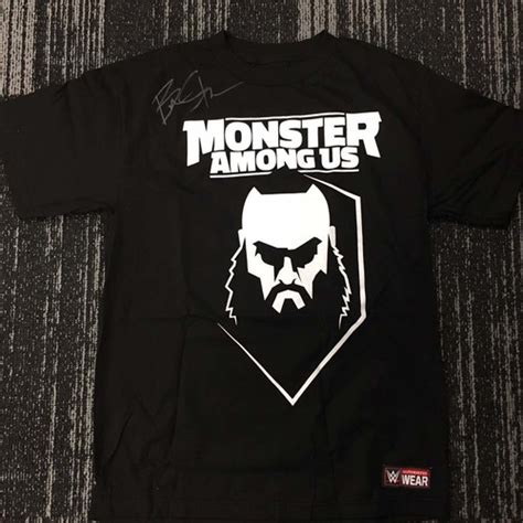 Braun Strowman Monster Among Us SIGNED T Shirt WWE Auction