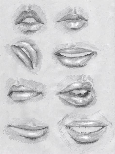 Htd Mouth Portrait Drawing Sketches Lips Sketch