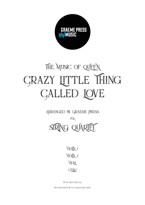 Crazy Little Thing Called Love Arr Graeme Press By Dwight Yoakam Sheet Music For String