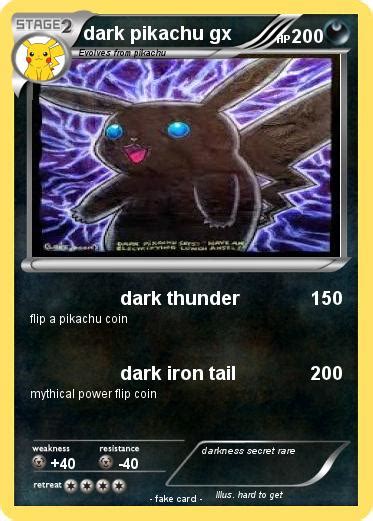 Pokémon Dark Pikachu Gx 2 2 Dark Thunder My Pokemon Card