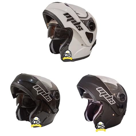 Jual Helm Mds Pro Rider Solid Black Doff Mds Modular Mds Prorider