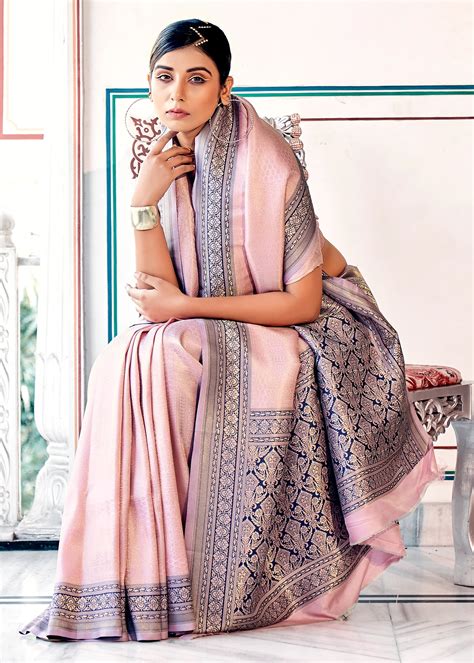 Flamingo Pink Kanjivaram Saree Urban Womania