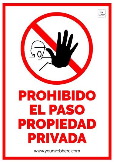 Carteles De Prohibido Entrar Para Editar Online E Imprimir