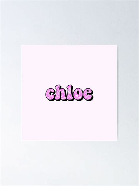 Aesthetic Hot Pink Glitter Chloe Name Poster By STAR10008 Redbubble