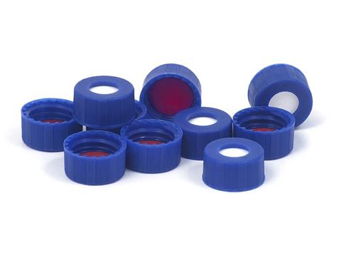 Caps Mm Screw Plastic Blue Red Ptfe White Silicone Pre Slit Septum