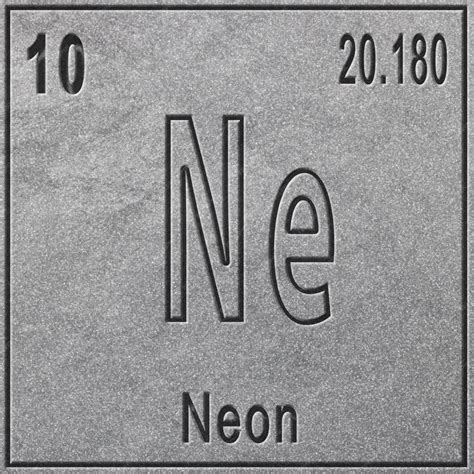 Premium Photo Neon Chemical Element Sign With Atomic Number And Atomic Weight Periodic Table