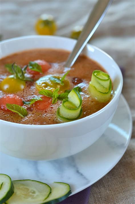 Gaspacho De Past Que Tomate Et Menthe Recette Tangerine Zest