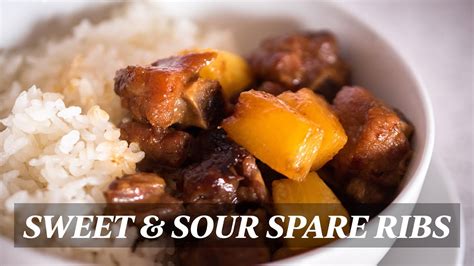 How To Make Hawaiian Style Sweet And Sour Pork Spare Ribs Youtube