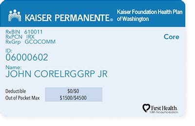 Kaiser Permanente Temporary Id Card Scannable Id Card Maker Id Card