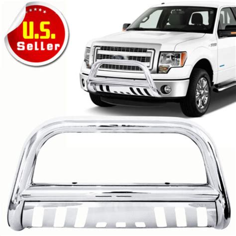 Buy 3 Stainless Steel Chrome Bull Bar Grille Push Guard For 2004 2021