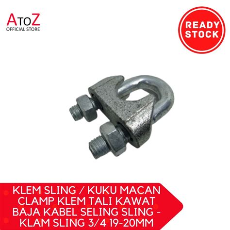 Jual KLEM SLING KUKU MACAN CLAMP KLEM TALI KAWAT BAJA KABEL SELING