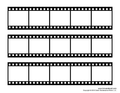 Blank Film Strip Template for a Photo Collage or Movie Poster