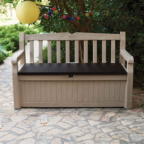 Ławka ogrodowa ze schowkiem EDEN GARDEN BENCH 265L beżowy brązowy