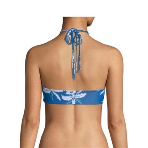Mikoh Swim Mikoh Floral Blue Crochet Halter Miyako Bikini Set