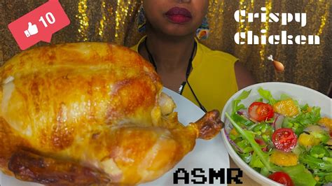 Asmr Crispy Rotisserie Chicken Mukbang Youtube