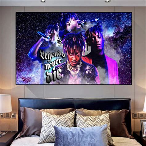 Hip Hop Singer Juice Wrld Canvas Painting Bedroom Wall Decor Rapper