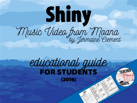 Shiny - Moana Music Video & Song Lyrics Lesson Plan | Teaching Resources