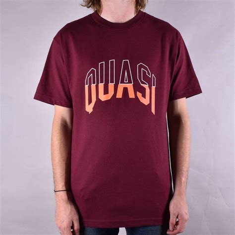 Quasi Skateboards Arc Skate T Shirt Burgundy Skate Clothing From Native Skate Store Uk