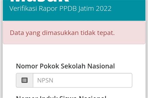 Cara Verifikasi Nilai Rapor Oleh Siswa Ppdb Jatim Jenjang