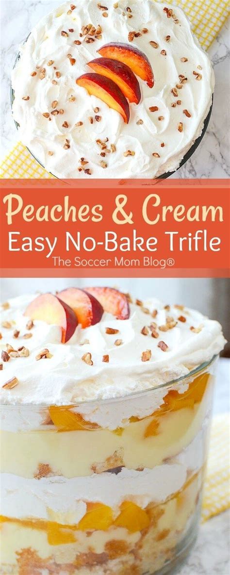 Truly The Perfect Summer Dessert This Easy No Bake Peaches Cream