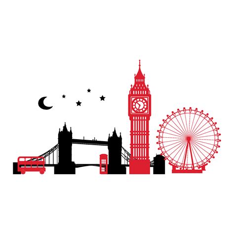 London Skyline At Night Wall Quotes 2 Color
