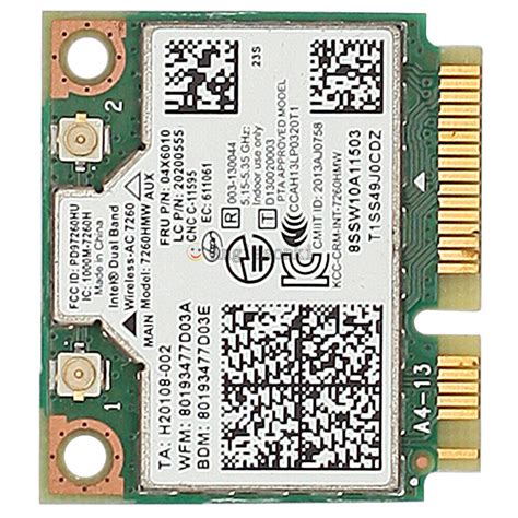 Lenovo Thinkpad Intel Ac Dual Band Wifi Bt Wlan Card X