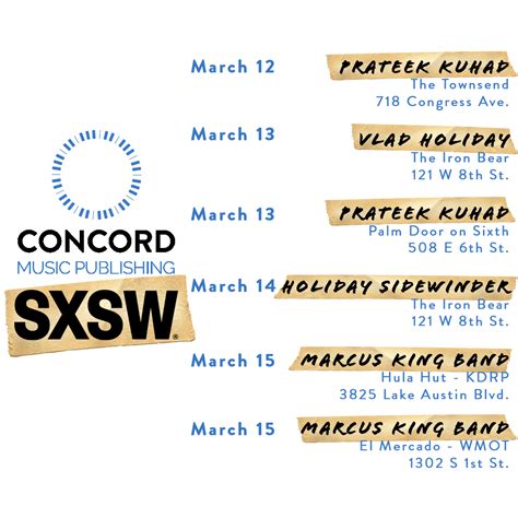 Concord Music Publishing At Sxsw Concord