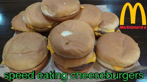 10 Double Cheeseburger Challenge Speed Eating McDonald S YouTube